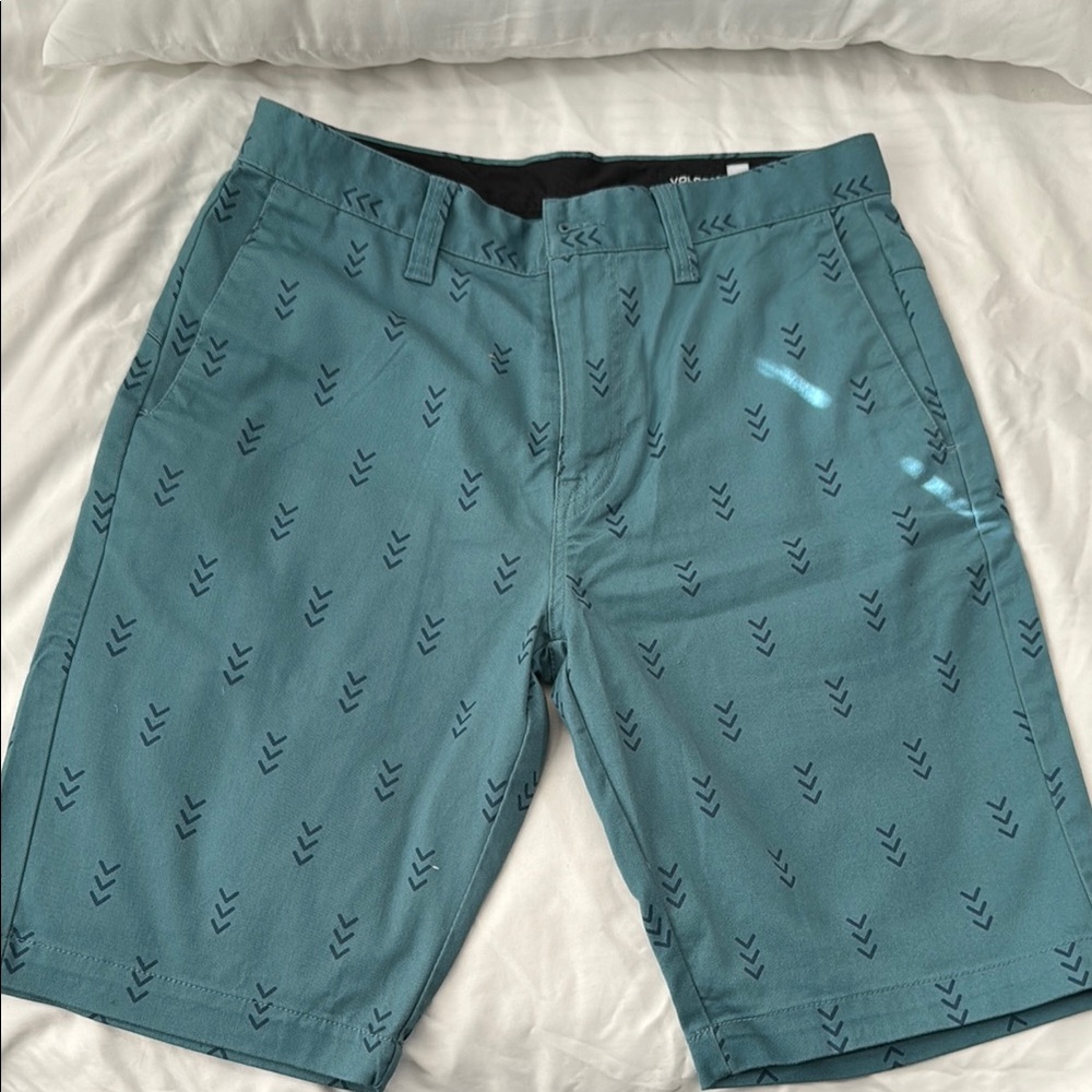 Volcom Teal Patterned Shorts - Picture 6 of 7